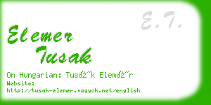 elemer tusak business card